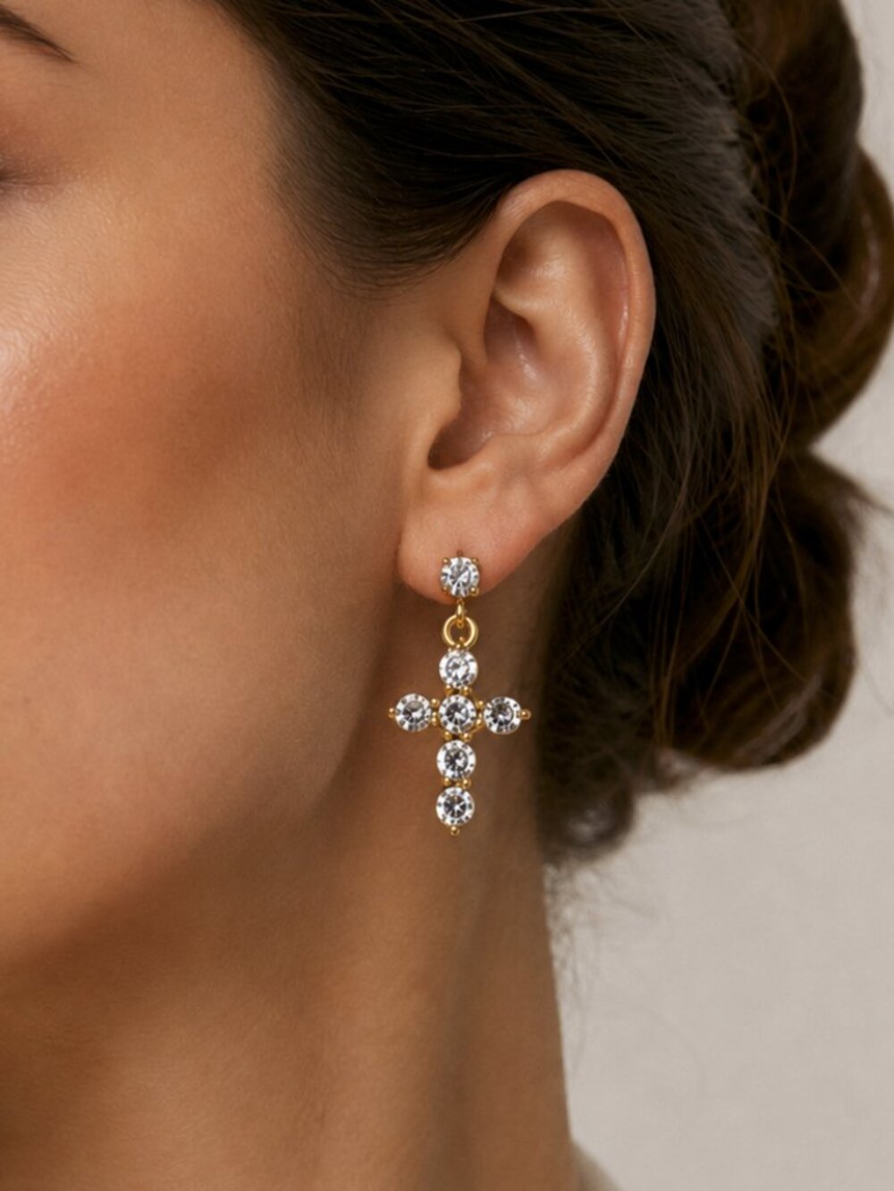 ✨  High Quality Gold-Plated Stainless Steel Cubic Zirconia Earrings